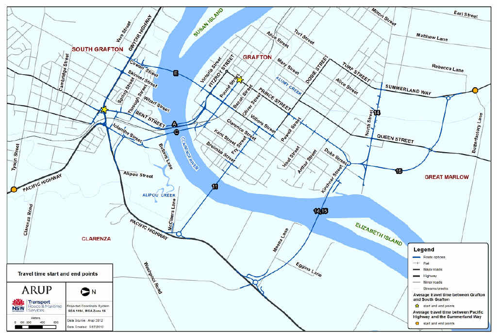 ON THE TABLE: The six options put forward for a new Grafton bridge by the RMS. ON THE TABLE: The six options put forward for a new Grafton bridge by the RMS.